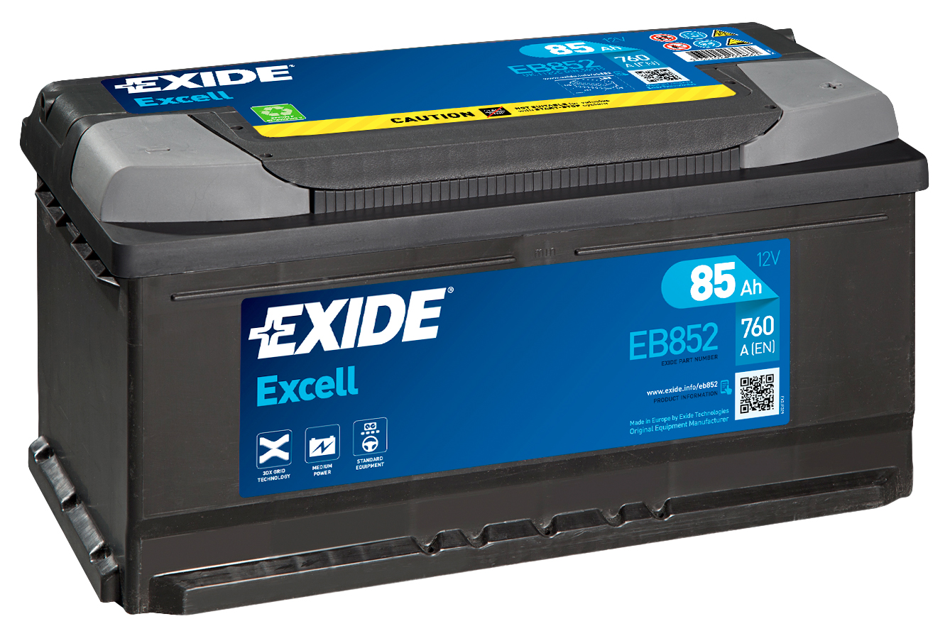 Аккумулятор EXIDE автомобильный EXCELL 85Ah 760A (EN) Кислотный EXIDE EB852