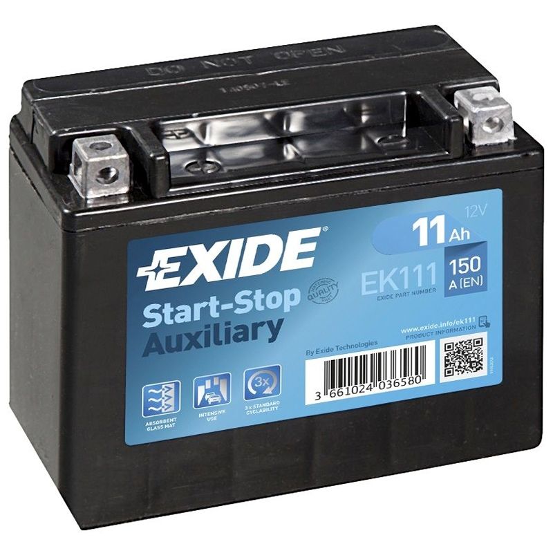 Аккумулятор EXIDE автомобильный AUXILIARY 11Ah 150A (EN) Кислотный EXIDE EK111