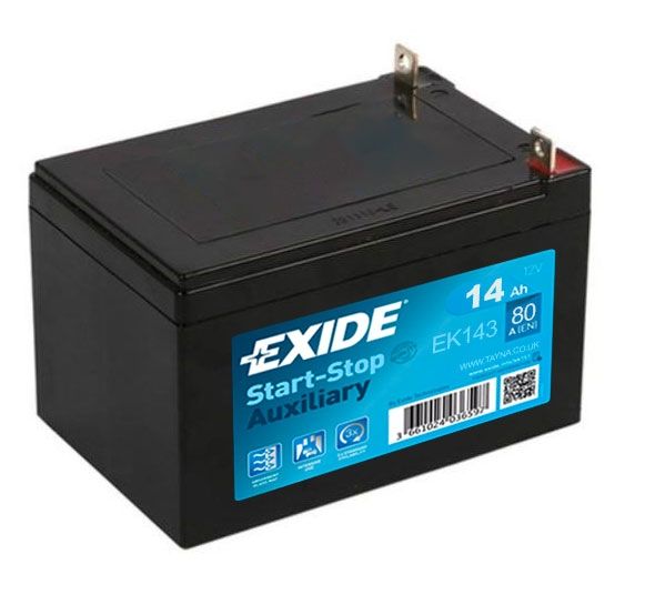 Аккумулятор EXIDE автомобильный AUXILIARY 14Ah 80A (EN) Кислотный EXIDE EK143