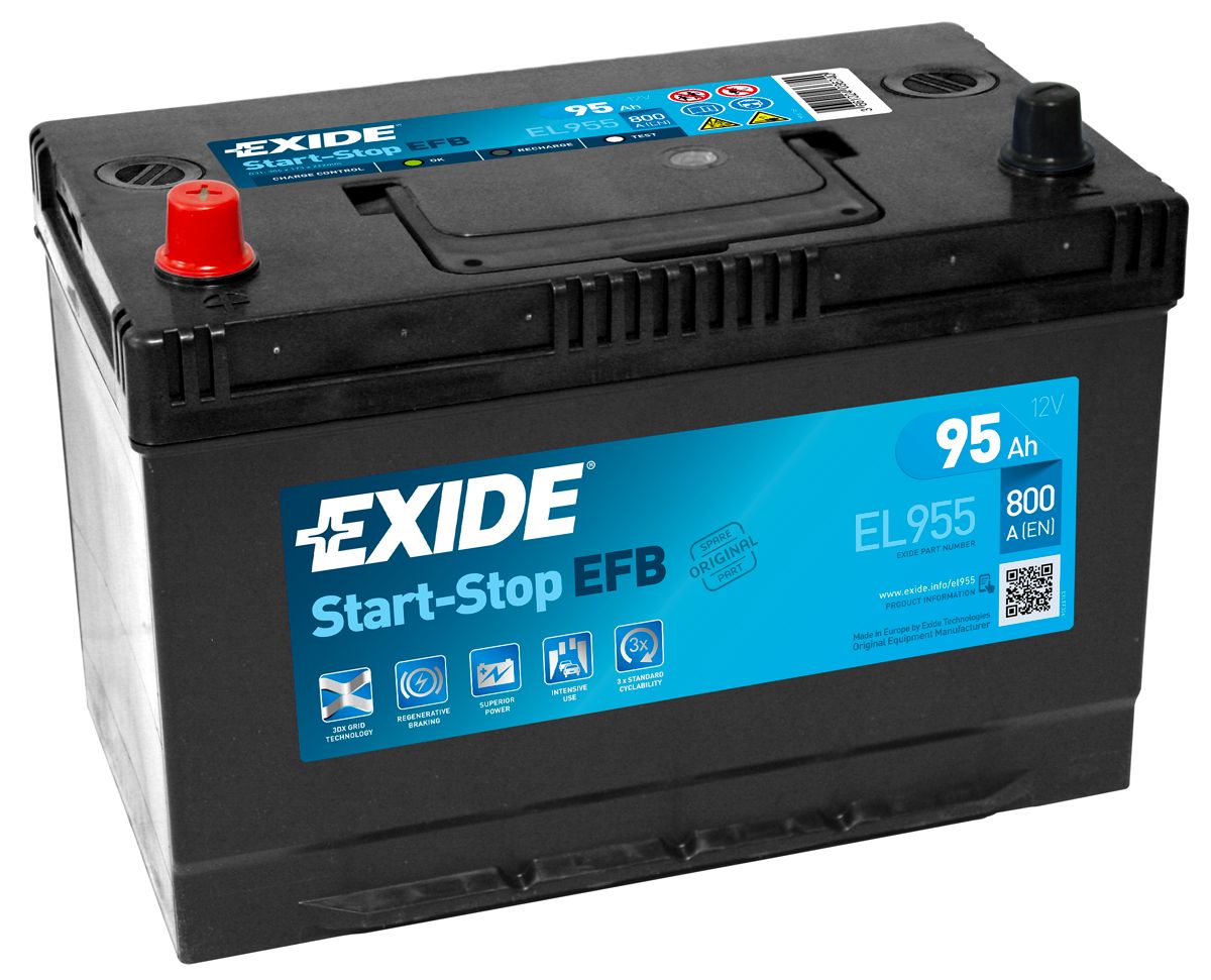 Аккумулятор EXIDE автомобильный EFB 95Ah 800A (EN) EFB EXIDE EL955