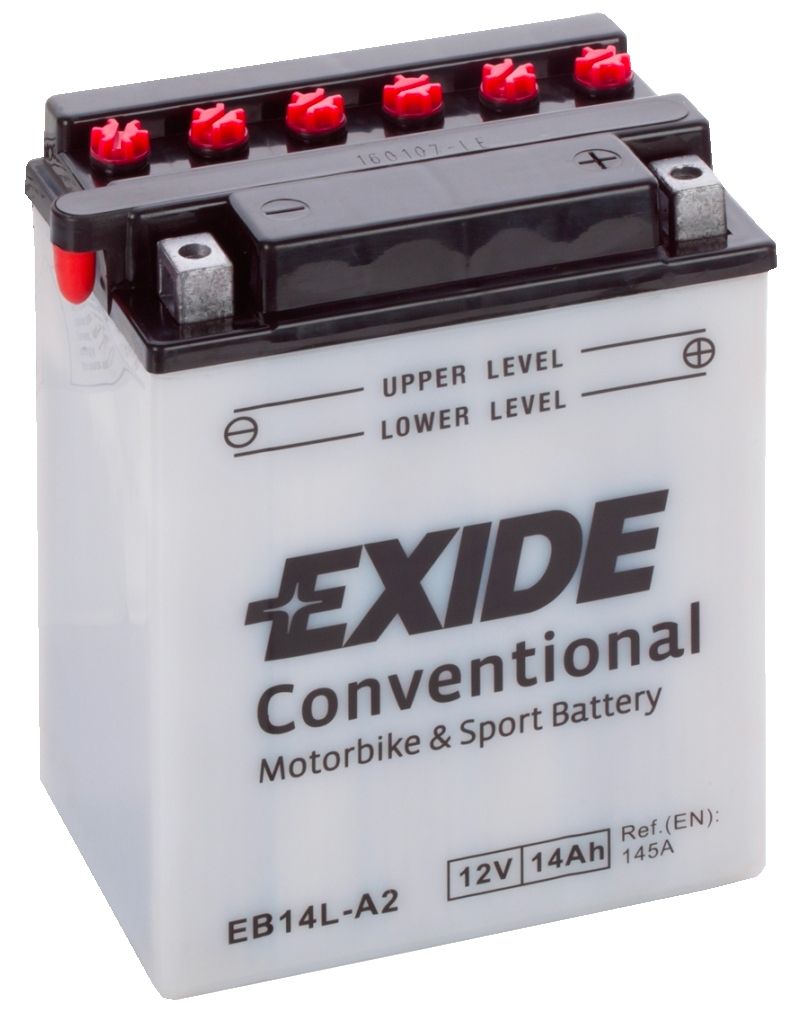 Аккумулятор EXIDE мото Conventional 14Ah 145A (EN) Кислотный EXIDE EB14LA2