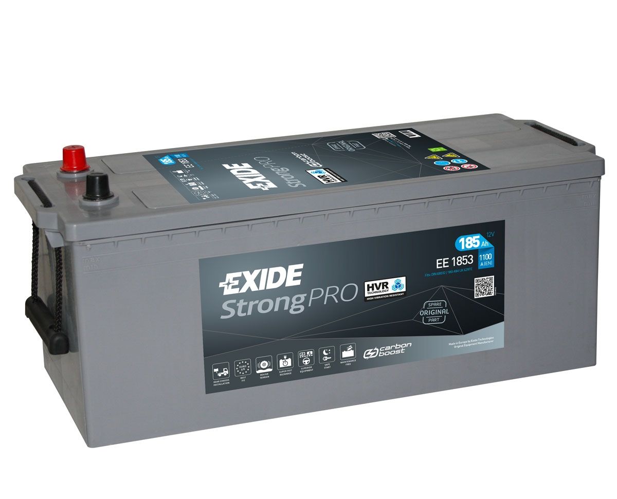 Аккумулятор EXIDE грузовой STRONG PRO EFB+ SUPER HVR 185Ah 1100A (EN) Кислотный EXIDE EE1853