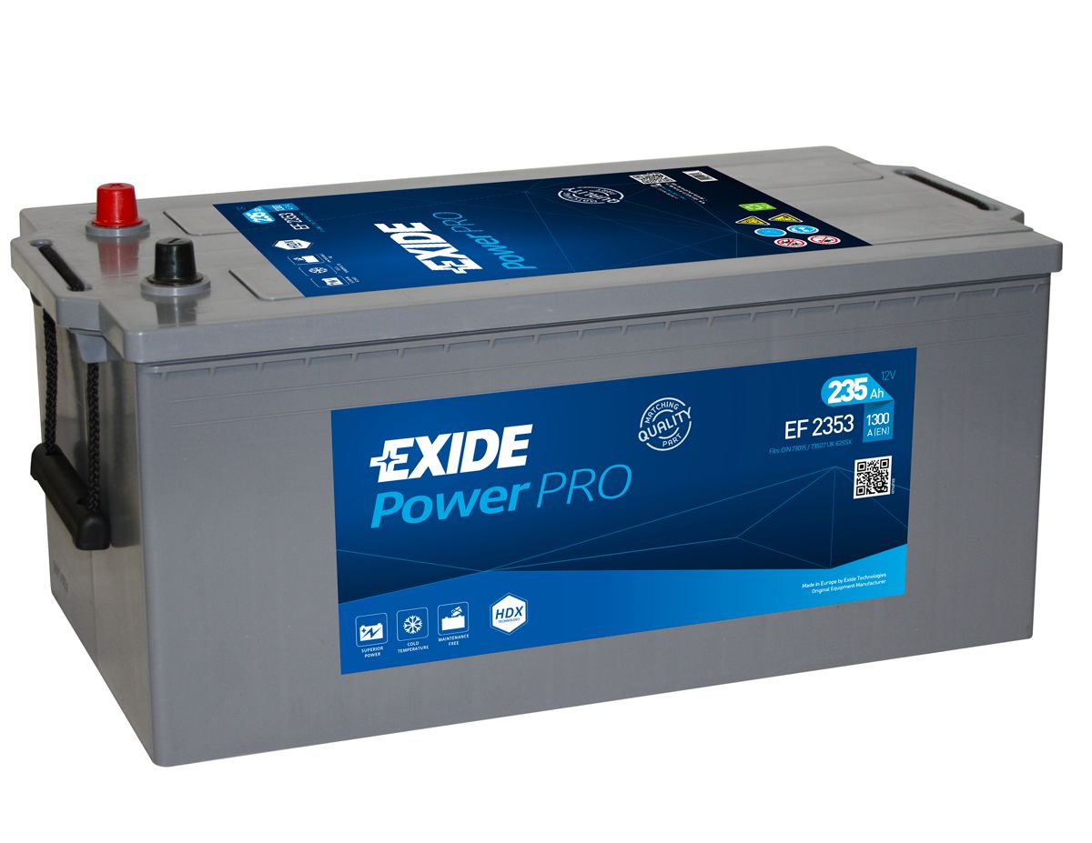 Аккумулятор EXIDE грузовой POWER PRO SUPER HEAVY-DUTY 235Ah 1300A (EN) Кислотный EXIDE EF2353