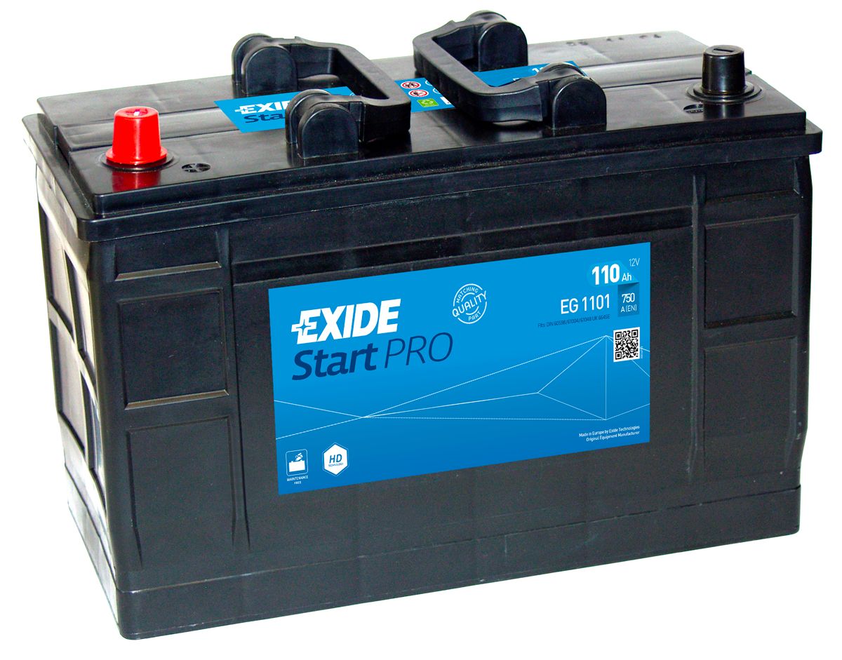 Аккумулятор EXIDE грузовой START PRO 110Ah 750A (EN) Кислотный EXIDE EG1101