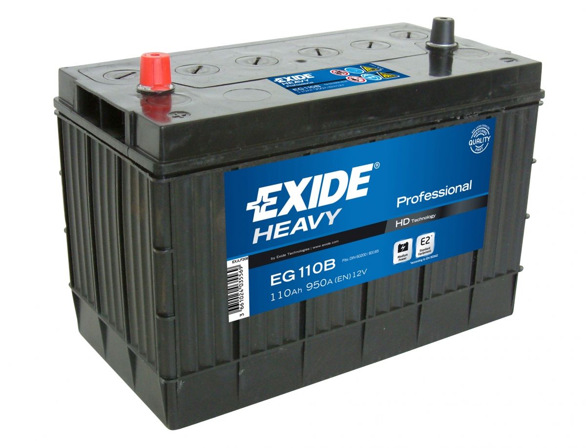 Аккумулятор EXIDE грузовой START PRO 110Ah 950A (EN) Кислотный EXIDE EG110B
