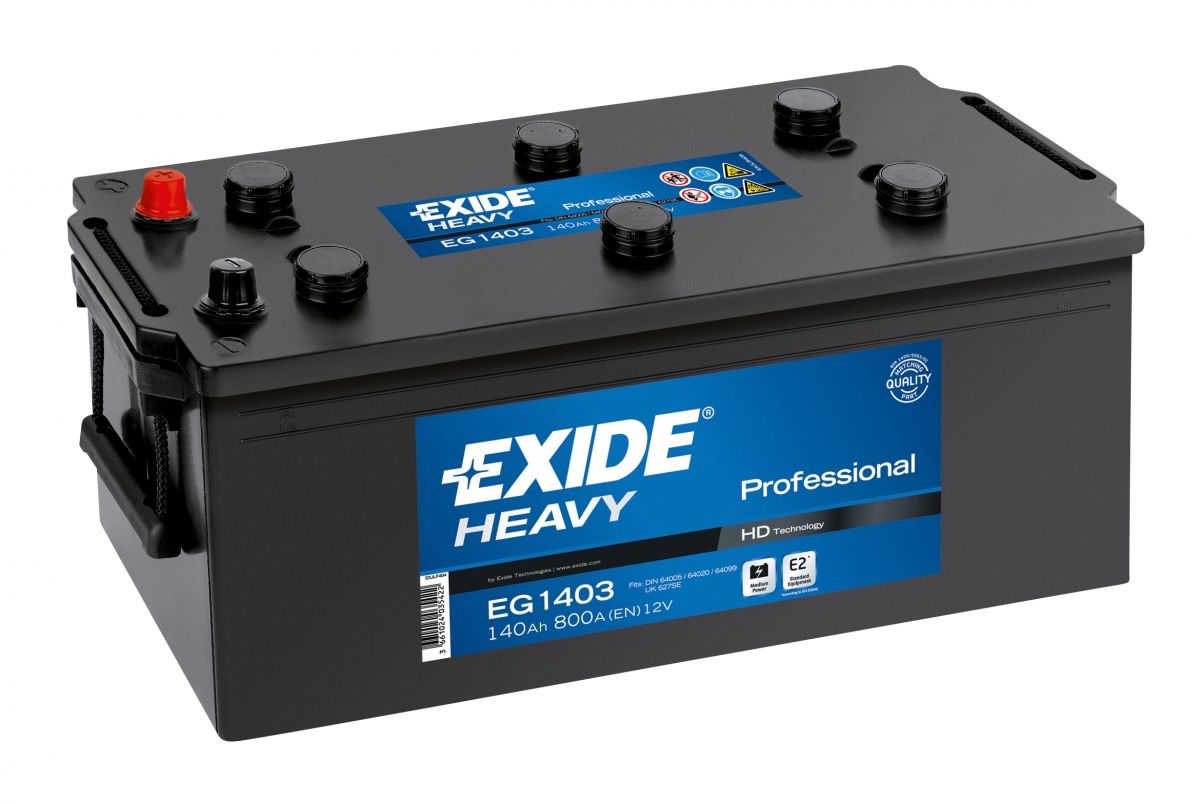 Аккумулятор EXIDE грузовой START PRO 140Ah 800A (EN) Кислотный EXIDE EG1403