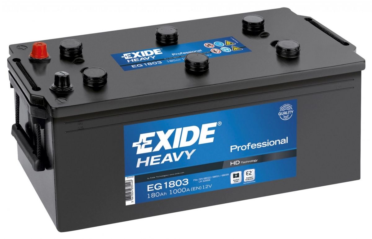 Аккумулятор EXIDE грузовой START PRO 180Ah 1000A (EN) Кислотный EXIDE EG1803