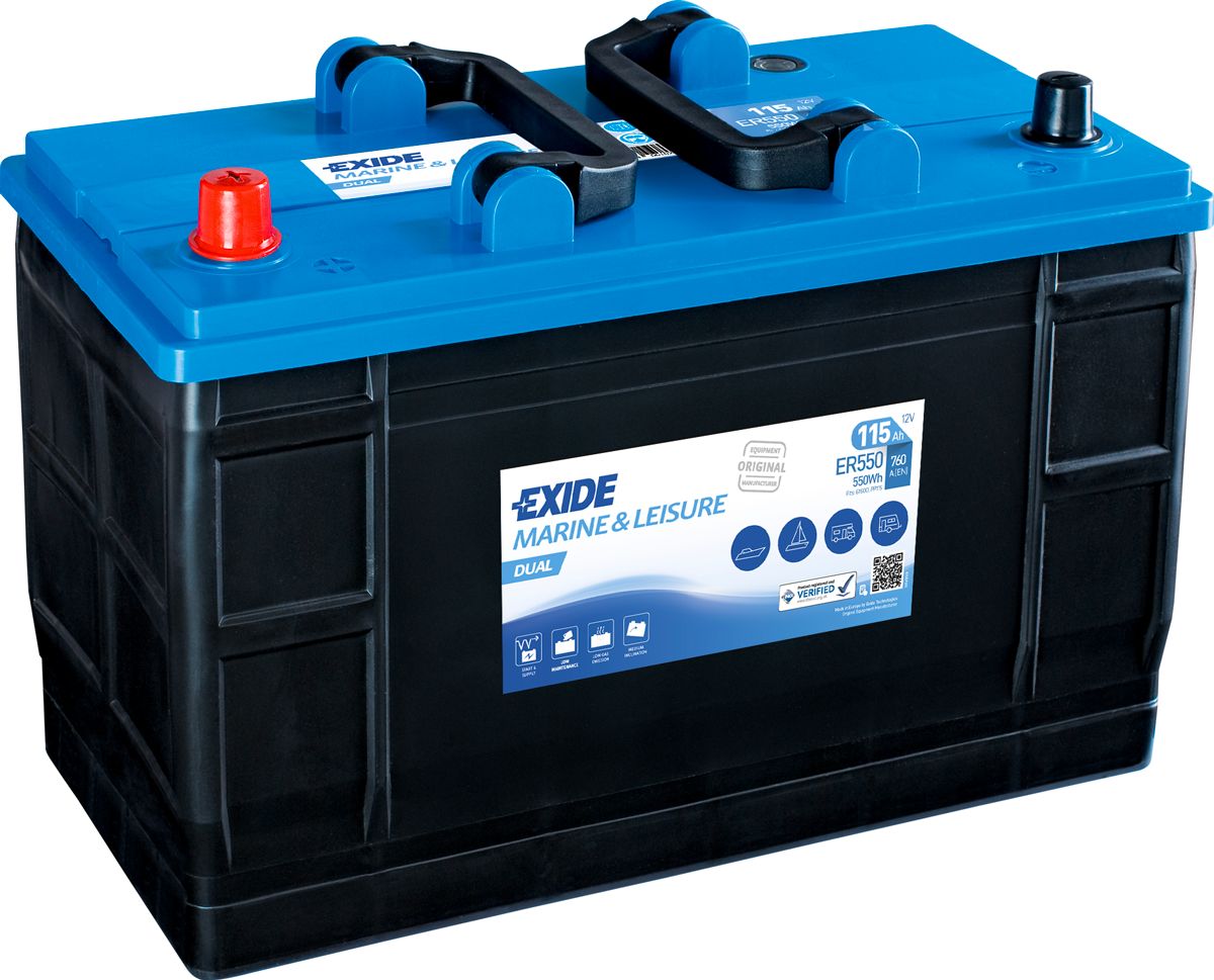 Аккумулятор EXIDE автомобильный Marine&Multifit Exide AGM Dual 115Ah 760A (EN) Кислотный EXIDE ER550