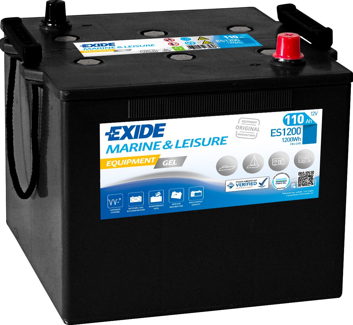 Аккумулятор EXIDE тяговый Marine&Multifit Equipment GEL 110Ah 560A (EN) Гелевый EXIDE ES1200