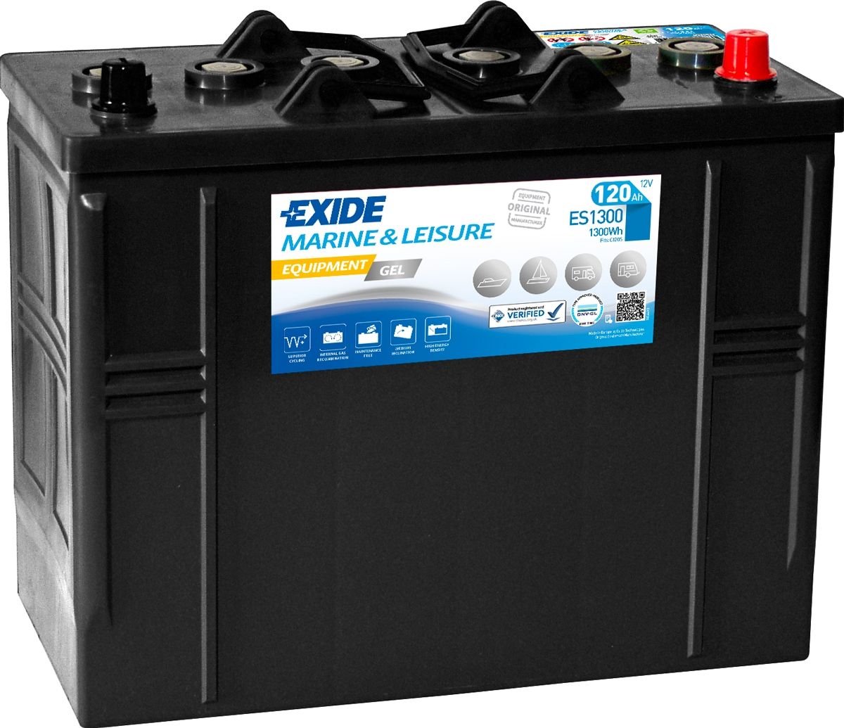 Аккумулятор EXIDE тяговый Marine&Multifit Equipment GEL 120Ah 750A (EN) Гелевый EXIDE ES1300