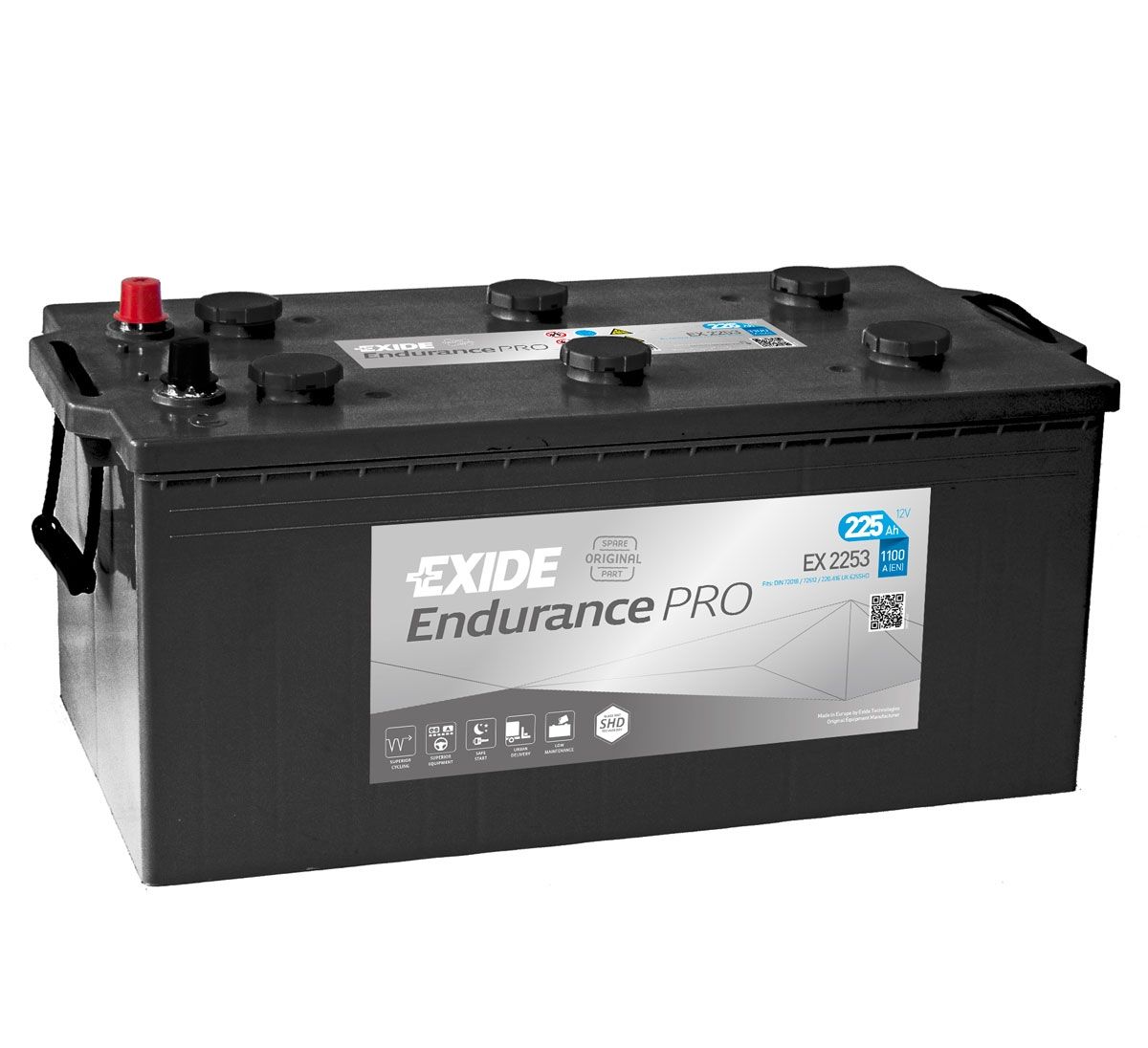 Аккумулятор EXIDE грузовой Endurance PRO 225Ah 1100A (EN) Кислотный EXIDE EX2253