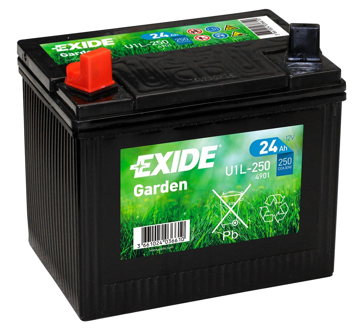 Аккумулятор EXIDE универсальный Garden 24Ah 250A (EN) Кислотный EXIDE U1L250