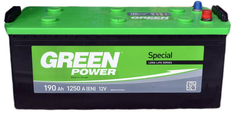 Аккумулятор грузовой GREEN POWER 190Ah 1250A (EN) GREEN POWER 000022357