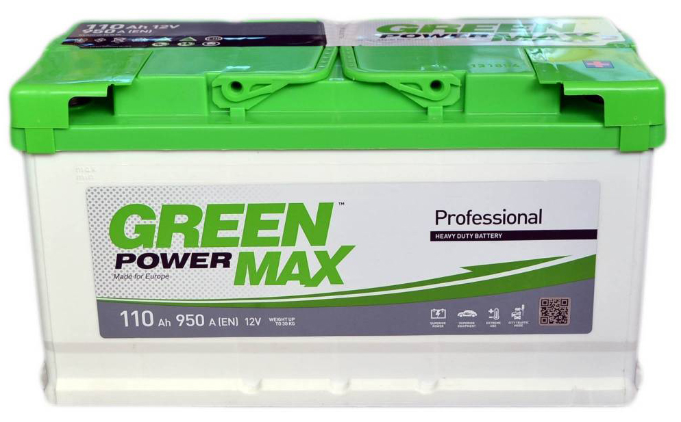 Аккумулятор автомобильный GREEN POWER MAX 110Ah 950A (EN) GREEN POWER 000022370