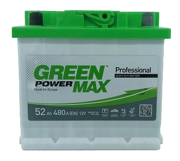 Аккумулятор автомобильный GREEN POWER MAX 52Ah 480A (EN) GREEN POWER 000022379