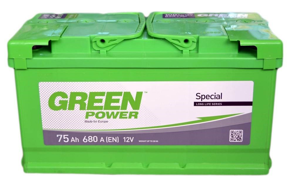 Аккумулятор автомобильный GREEN POWER 75Ah 680A (EN) GREEN POWER 000022426