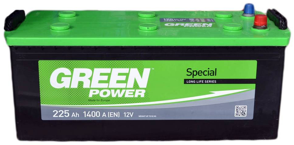 Аккумулятор грузовой GREEN POWER 225Ah 1400A (EN) GREEN POWER 000022366