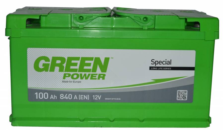 Аккумулятор грузовой GREEN POWER 100Ah 840A (EN) GREEN POWER 000022430