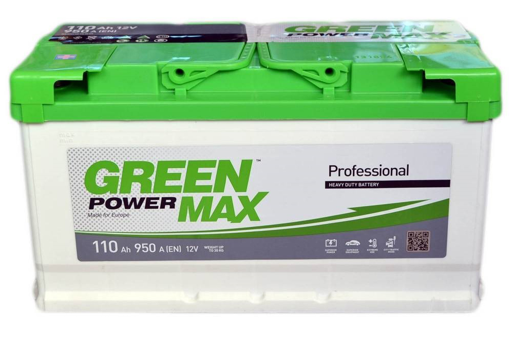 Аккумулятор автомобильный GREEN POWER MAX 110Ah 950A (EN) GREEN POWER 000026189