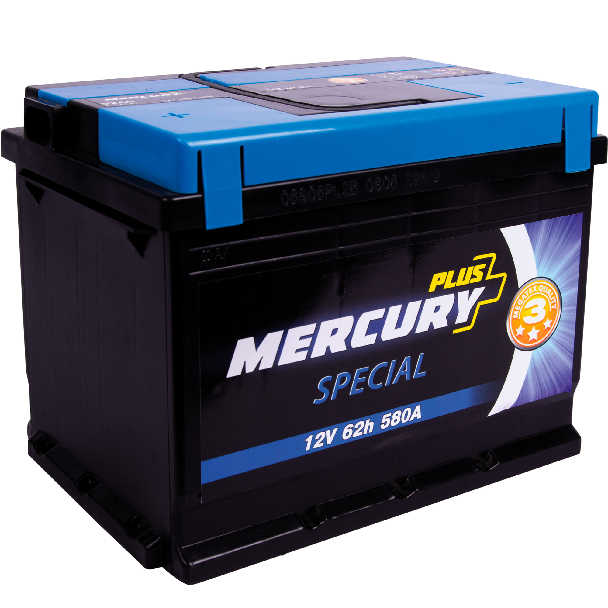 Аккумулятор автомобильный MERCURY SPECIAL Plus 62Ah 580A (EN) Кислотный MERCURY P47289