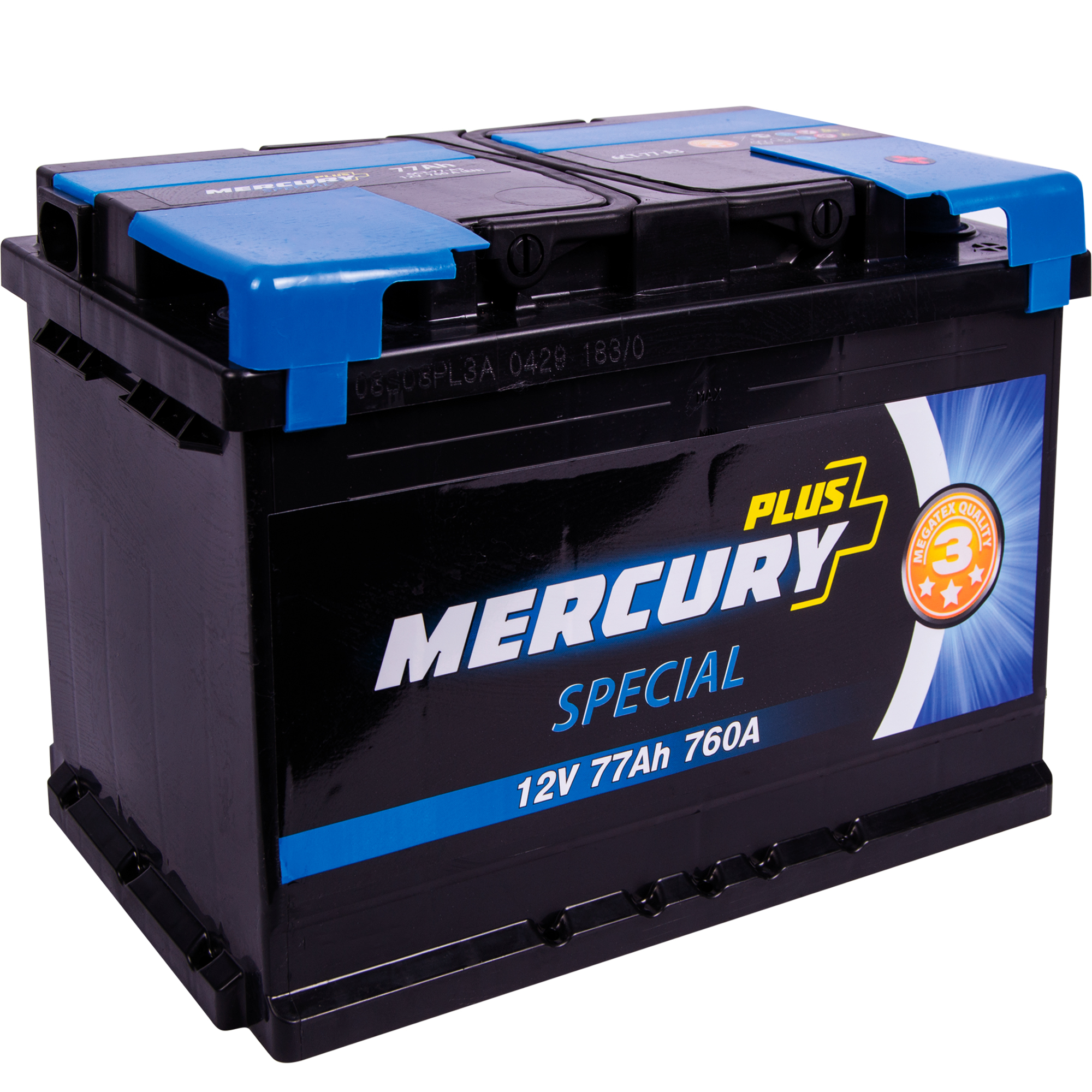 Аккумулятор автомобильный MERCURY SPECIAL Plus 77Ah 760A (EN) Кислотный MERCURY P47291