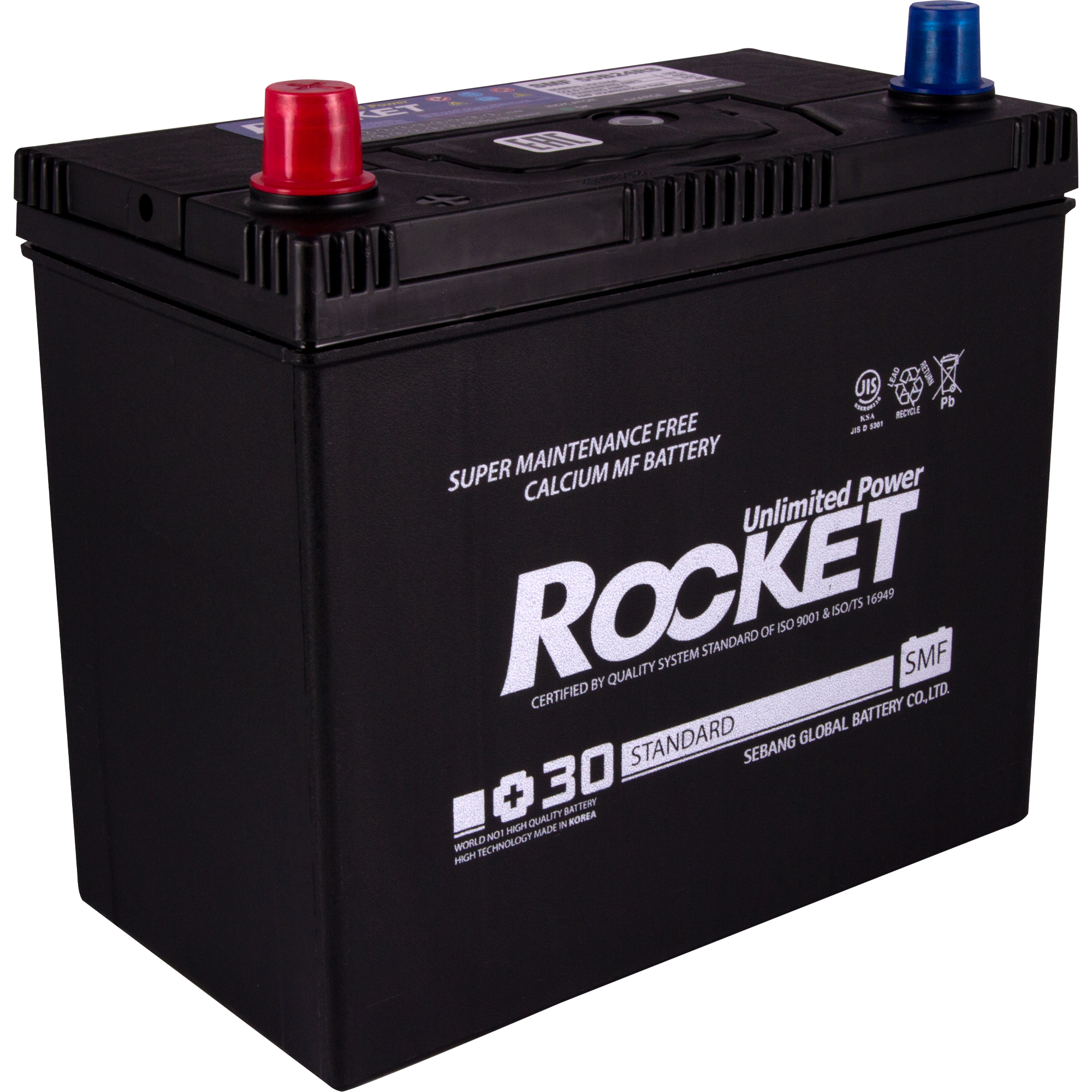 Аккумулятор автомобильный ROCKET Japan 45Ah 410A (CCA) ROCKET SMF55B24RS