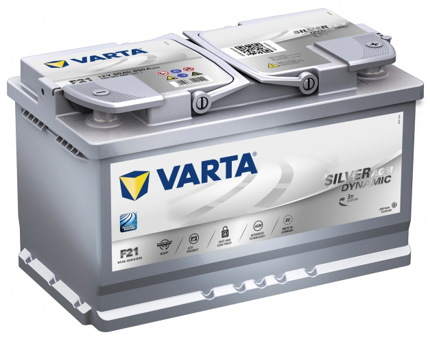Аккумулятор автомобильный VARTA F21 Silver Dynamic 80Ah 800A (EN) AGM VARTA 580901080