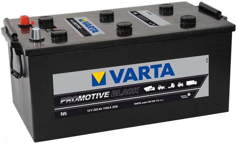 Аккумулятор грузовой VARTA® Black Dynamic 220Ah 1150A (EN) Кислотный VARTA 720018115
