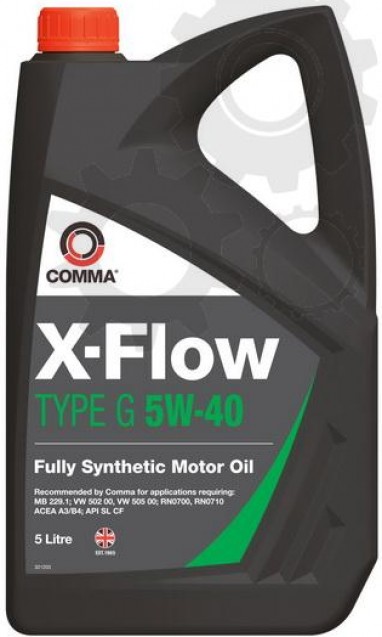 Моторное масло Comma X-Flow Type G 5W-40 COMMA XFLOWG5W40SYNT5L