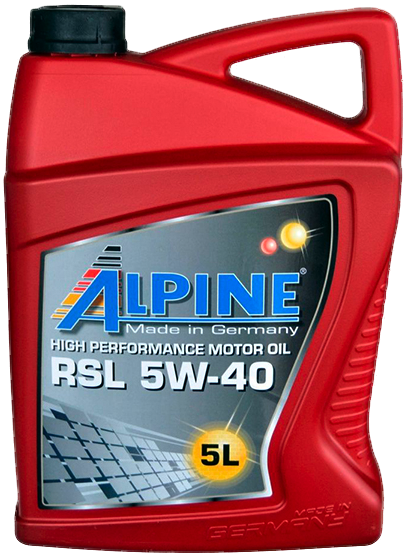 Олива моторна синт. ALPINE 5W-40 RSL API SN/CF (A3/B4) MB-229.3 Porsche A40  5л ALPINE 01455