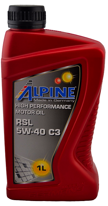 Олива моторна синт. ALPINE 5W-40 RSL С3 (Покращена RSL LA) API SN/CF MB-229.51, BMW LL-04 1л  ALPINE 01751