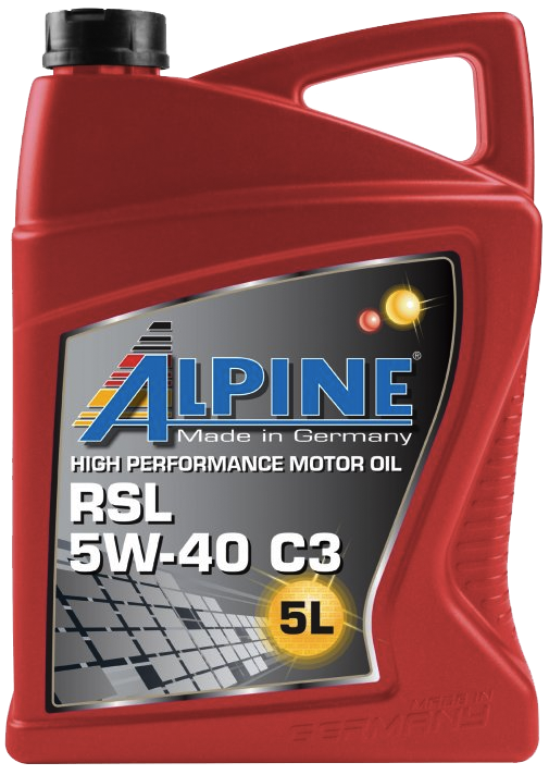 Автомобильное моторное масло Alpine RSL C3 5W-40 (RSL LA) 5л ALPINE 01755