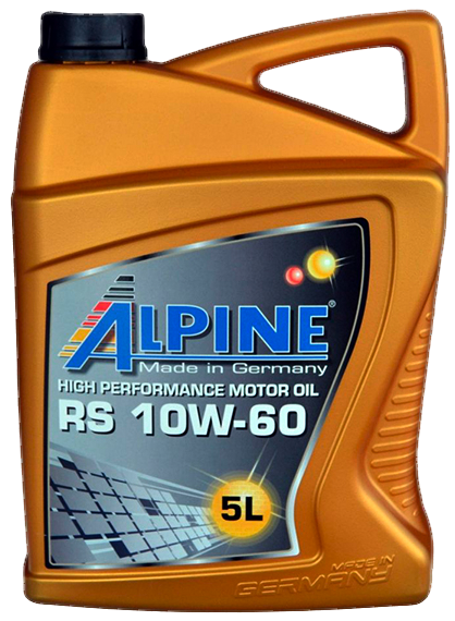 Олива моторна повн. синт. ALPINE 10W-60 RS API SM/CF (A3/B4) BMW M-Models, Ferrari 5л ALPINE 02055