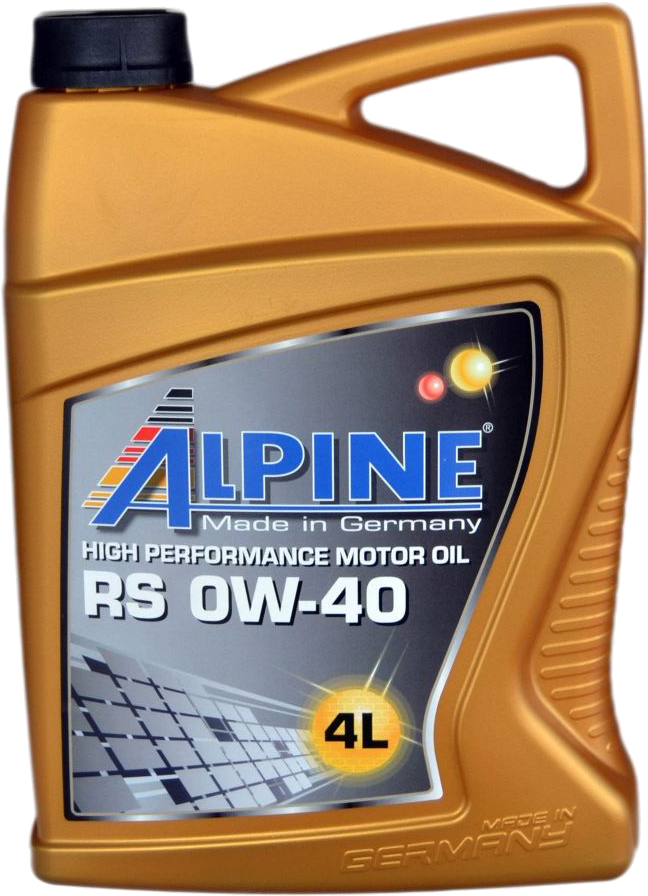 Олива моторна повн. синт. ALPINE 0W-40 RS API SN/CF (A3/B3/B4) MB-229.5 BMW LL-01, Porsche A40 4л ALPINE 02254