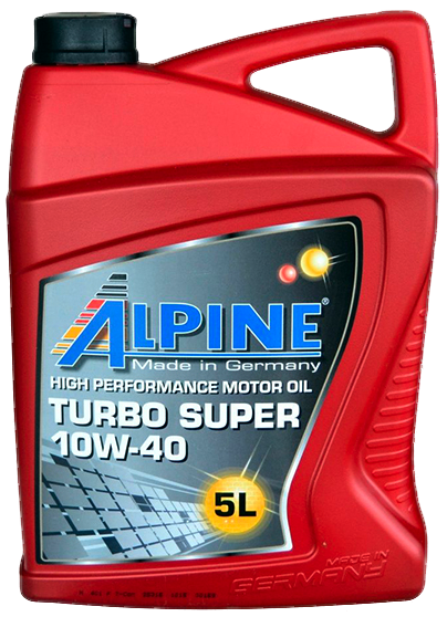 Олива моторна напівсинт. ALPINE 10W-40 Turbo Super SHPD API CI-4/SL (E7/E5/E3/B4/B3/A3) MB-228.3 5л ALPINE 03455