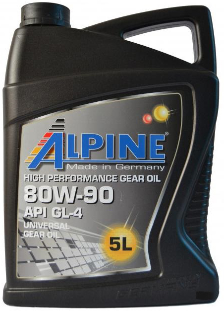 Минеральное трансмиссионное масло Alpine Gear Oil 80W-90 GL-4 5л ALPINE 06855