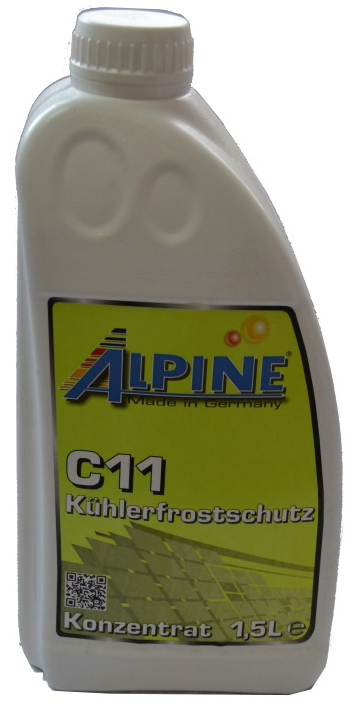 Концентрат антифриза ALPINE C11 Кühlerfrostschutz желтый 1,5л ALPINE 1145Y15