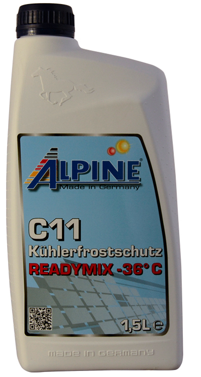 Антифриз Alpine C11 Kühlerfrostschutz ready-mix -36°C зеленый 1,5л ALPINE RM1145G15