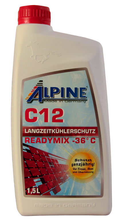 Антифриз Alpine C12 Langzeitkühlerfrostschutz ready-mix -36°C красный 1,5л ALPINE RM118515