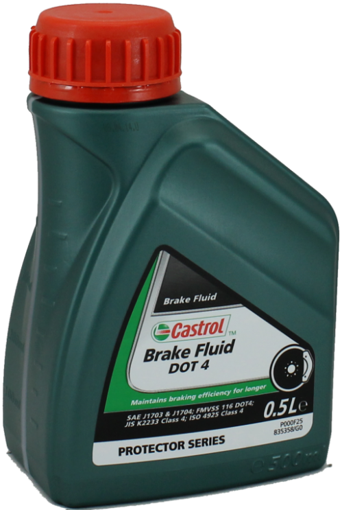 CASTROL 0,5л Brake Fluid DOT-4 тормозная жидкость CASTROL U7CBFDT415X5