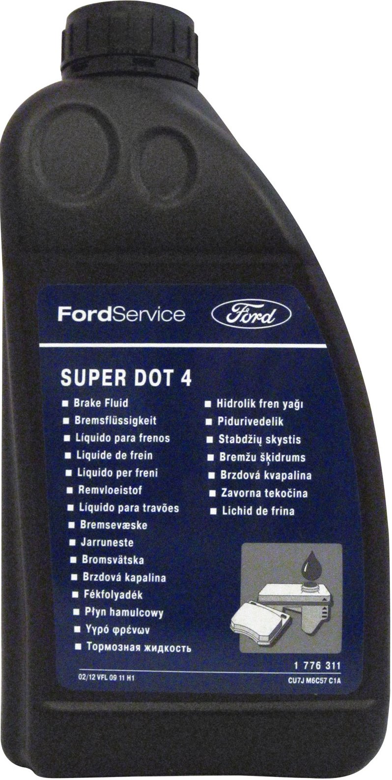 Тормозная жидкость Ford Brake Fluid SUPER DOT 4 1л FORD 1776311