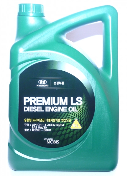 Синтетическое моторное масло Hyundai/Kia Premium LS Diesel SAE 5W-30 6л Hyundai / Kia 0520000611
