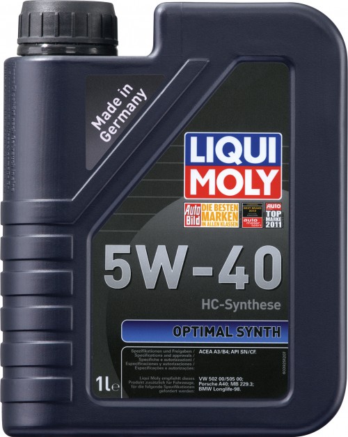 Синтетическое моторное масло Liqui Moly Optimal Synth 5W-40 1л LIQUI MOLY 3925