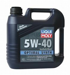 Синтетическое моторное масло Liqui Moly Optimal Synth 5W-40 4л LIQUI MOLY 3926