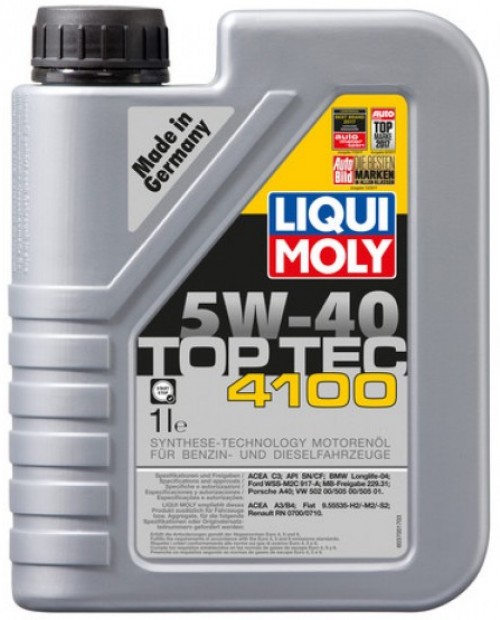 Синтетическое моторное масло Liqui Moly Top Tec 4100 5W-40 1л LIQUI MOLY 7500