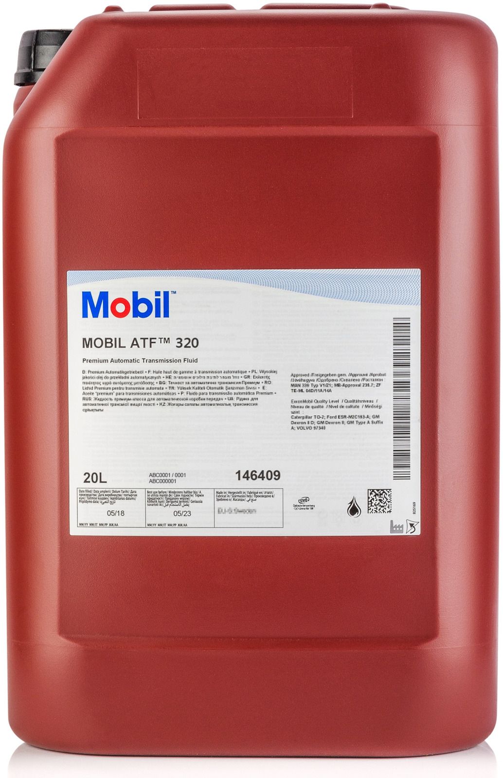 Синтетическое трансмиссионное масло Mobil ATF 320 20л MOBIL 146409