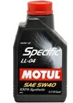 Синтетическое моторное масло Motul Specific LL-04 5W-40 1л MOTUL 832701