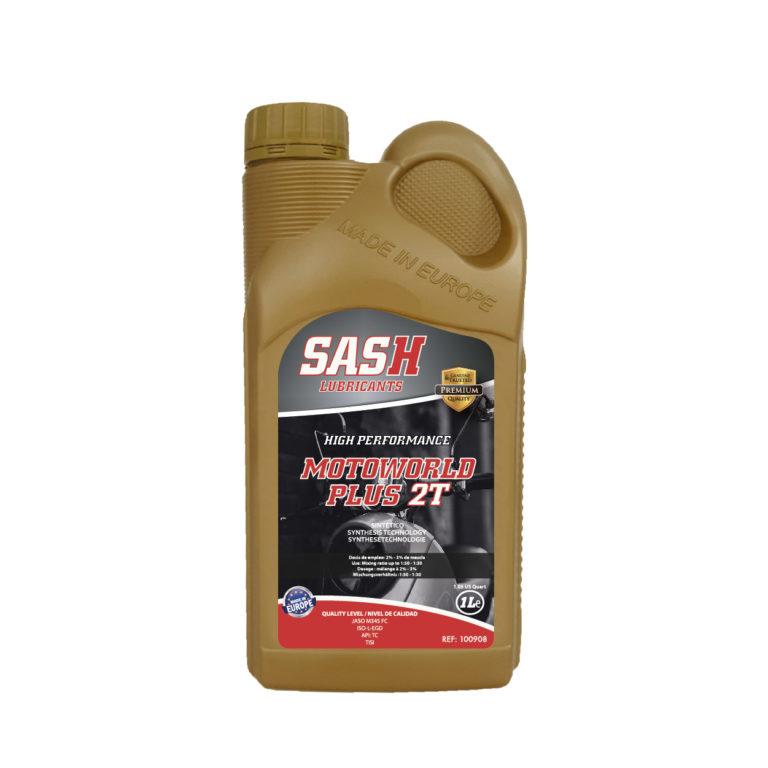 Масло моторное SASH 2T MOTOWORLD PLUS 2T API TC 1л 100908 SASH LUBRICANTS 100908