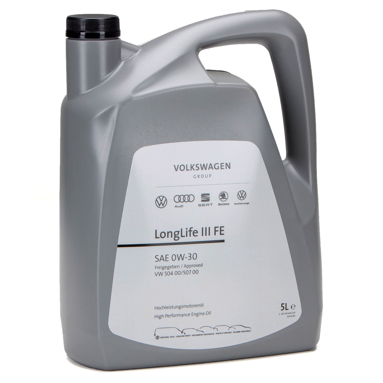 Синтетическое моторное масло VAG LongLife III FE 0W-30 5л VAG GS55545M4