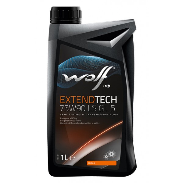 Полусинтетическое трансмиссионное масло WOLF EXTENDTECH 75W-90 LS GL-5 Для МКПП, 1л WOLF 8300721